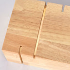 Japanese Wooden Square 2-Light Sconce