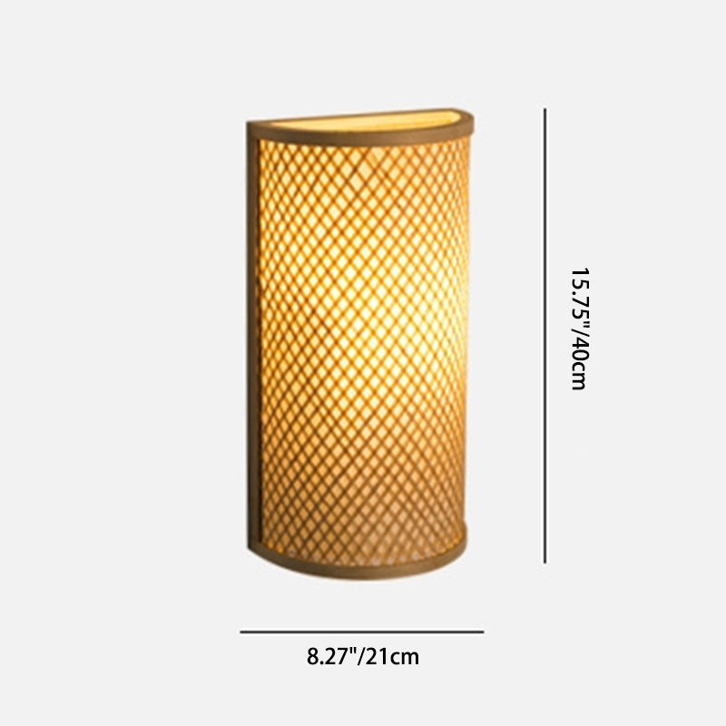 Bamboo Semicircle 2-Light Sconce