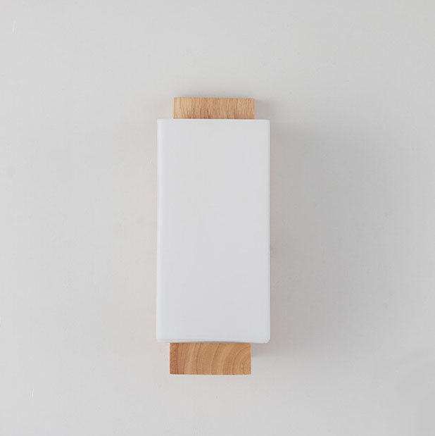 Solid Wood & Glass Wall Sconce