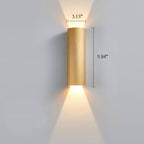 Contemporary Aluminum Cylindrical LED Wall Sconce