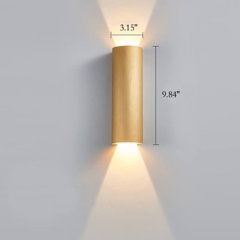 Contemporary Aluminum Cylindrical LED Wall Sconce