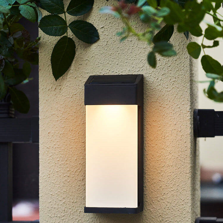 Industrial Solar Frosted Glass Outdoor Light