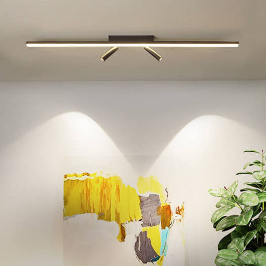 Nordic Minimalist LED Flush Mount Ceiling Light - Acrylic Long Strip Spotlight