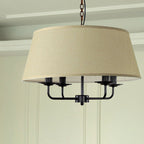 Classic European 4-Light Iron Pendant Lamp