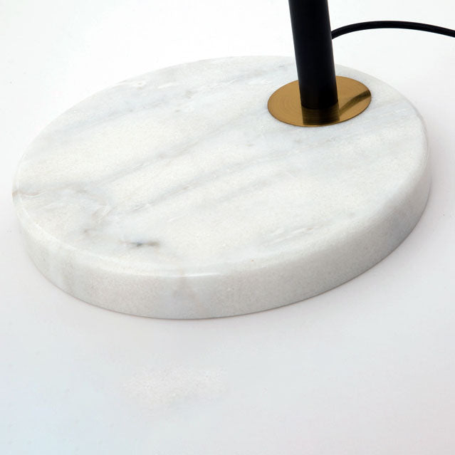 Nordic Glass Dome Floor Lamp with Marble Base - 1-Light Design for Living Room