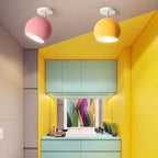 Nordic Macaron 1-Light Semi-Flush Mount Ceiling Light