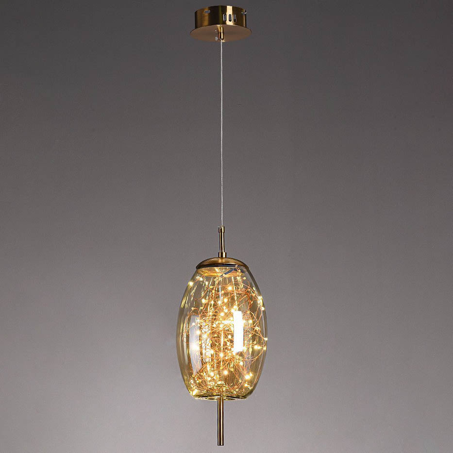 Scandinavian Oval Glass Pendant