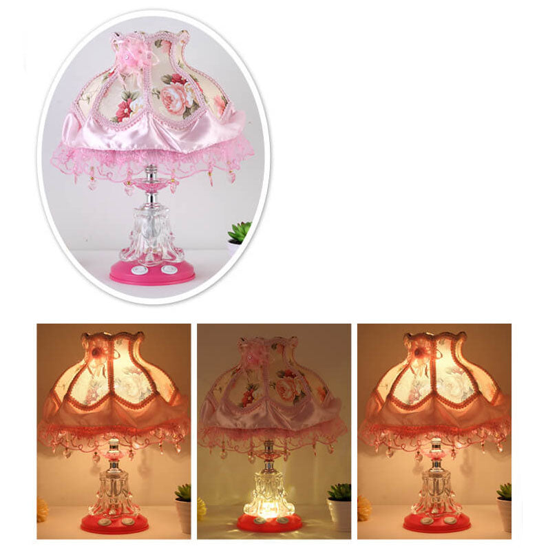 Elegant European Glass Table Lamp - 1-Light Wedding Design