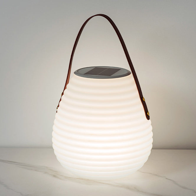 Premium Solar Waterproof Leather Cylinder Lantern