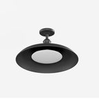 Scandinavian Carbonized Steel Waterproof Round Semi-Flush