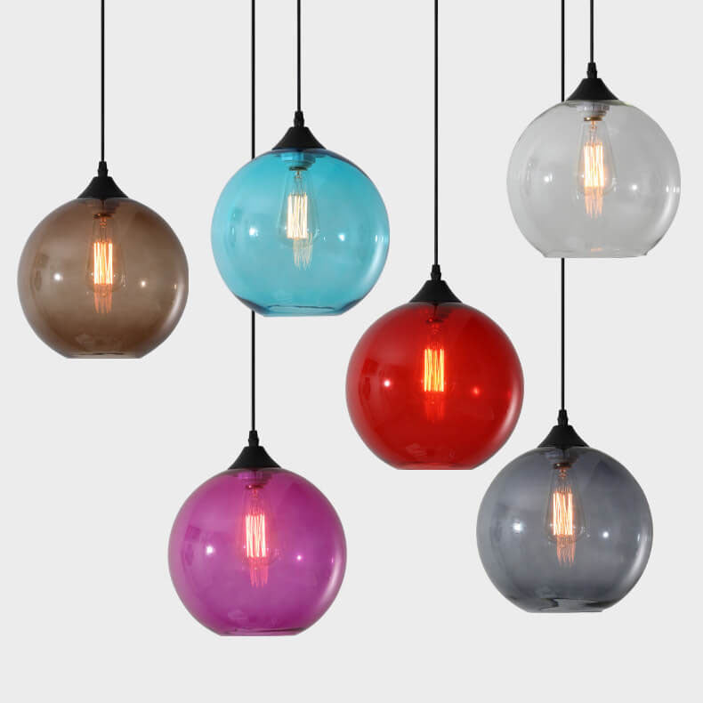 Premium Nordic Minimalist Round Glass Pendant Light - 1-Light