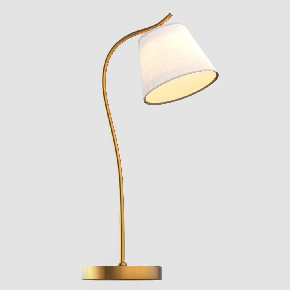 Premium Metal Gooseneck Desk Lamp with Fabric Cone Shade for Home Office