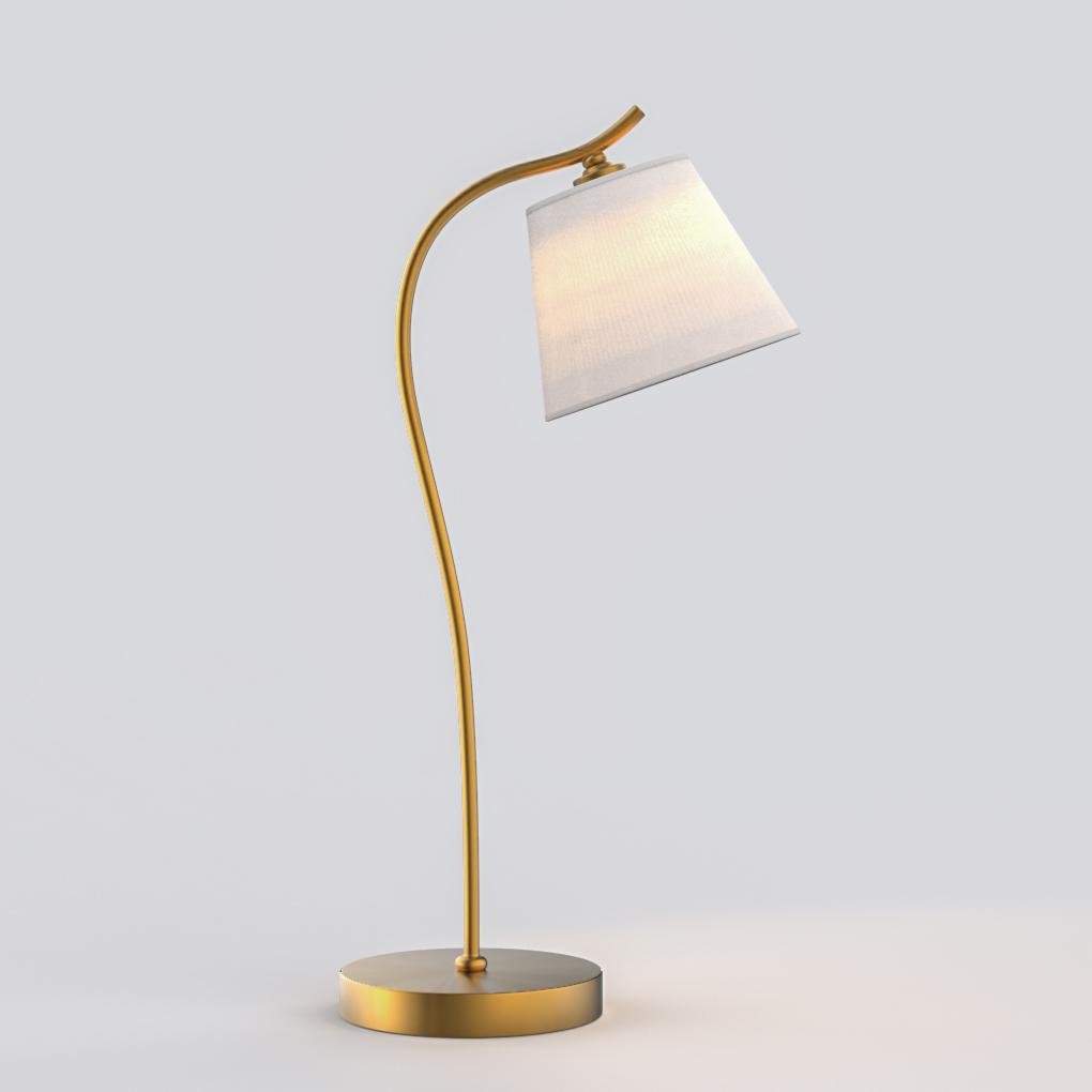 Premium Metal Gooseneck Desk Lamp with Fabric Cone Shade for Home Office
