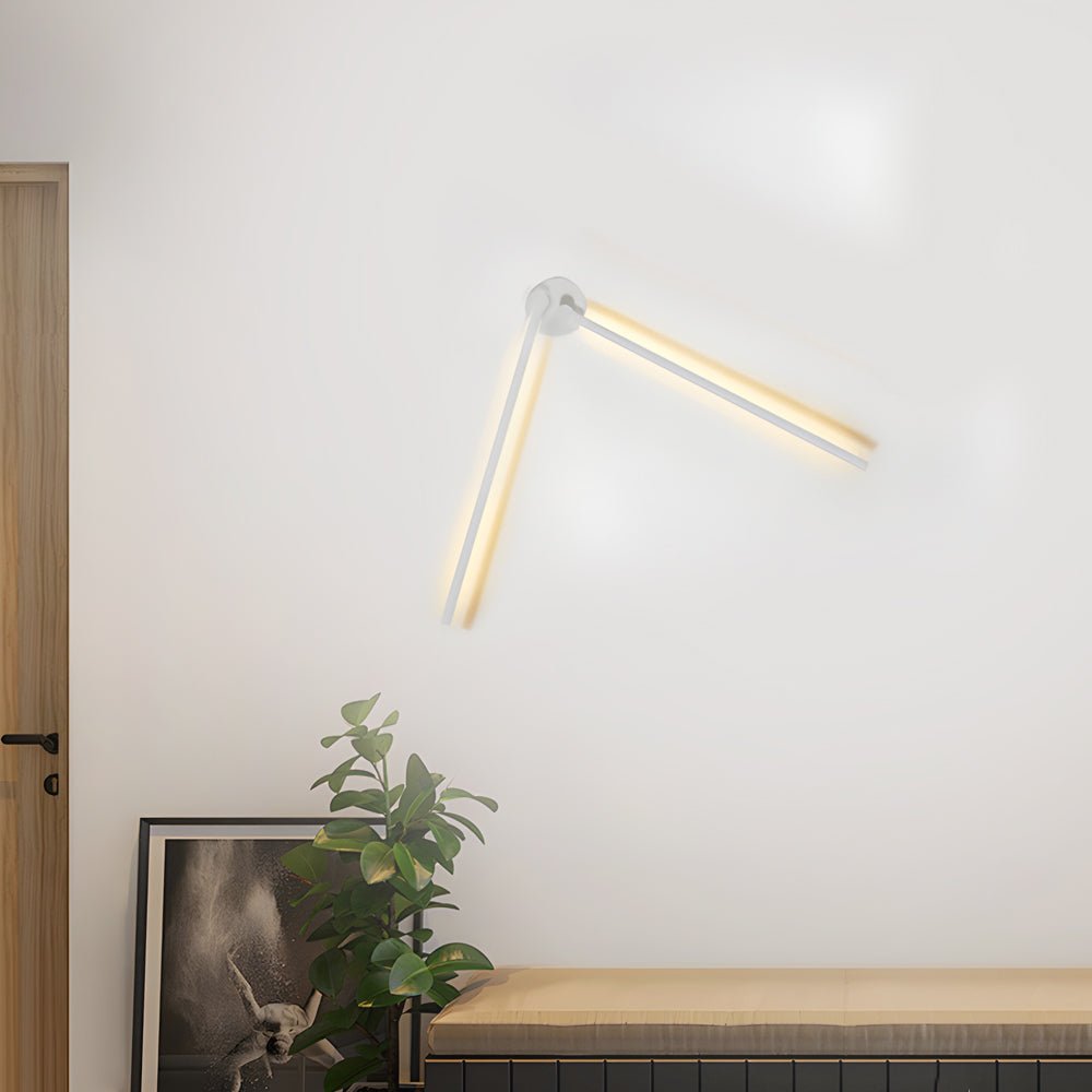 Modern Black Rotatable Linear LED Wall Sconce - 1 Piece