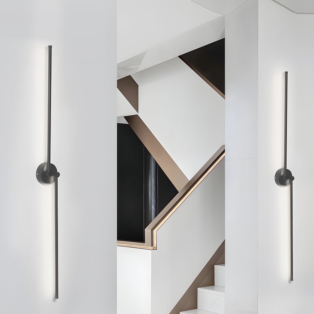 Modern Black Rotatable Linear LED Wall Sconce - 1 Piece
