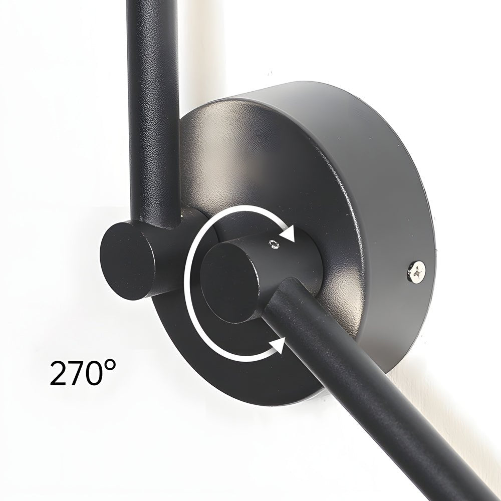 Modern Black Rotatable Linear LED Wall Sconce - 1 Piece