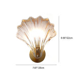 Art Deco Shell Amber Glass Sconce