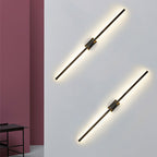 Black Linear LED Nordic Mirror Sconce