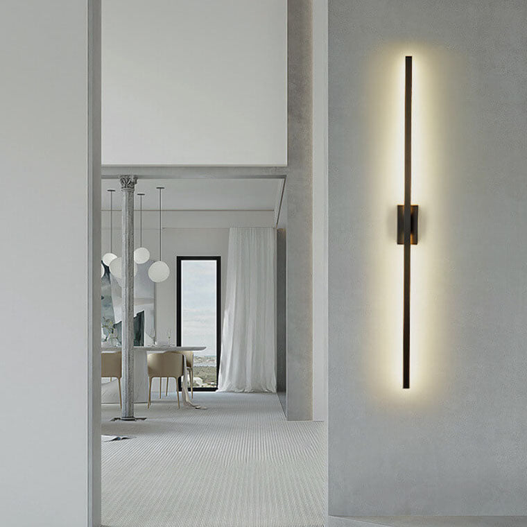 Black Linear LED Nordic Mirror Sconce