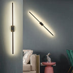 Black Linear LED Nordic Mirror Sconce