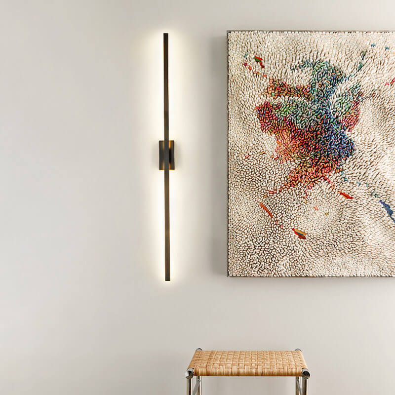 Black Linear LED Nordic Mirror Sconce