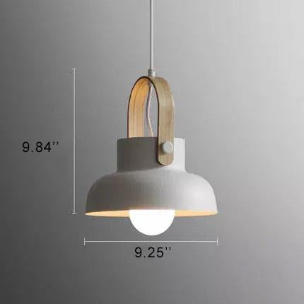 Nordic 1-Light Wood Pendant Light with Handle