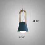 Nordic 1-Light Wood Pendant Light with Handle