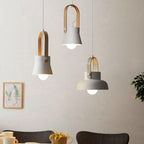 Nordic 1-Light Wood Pendant Light with Handle