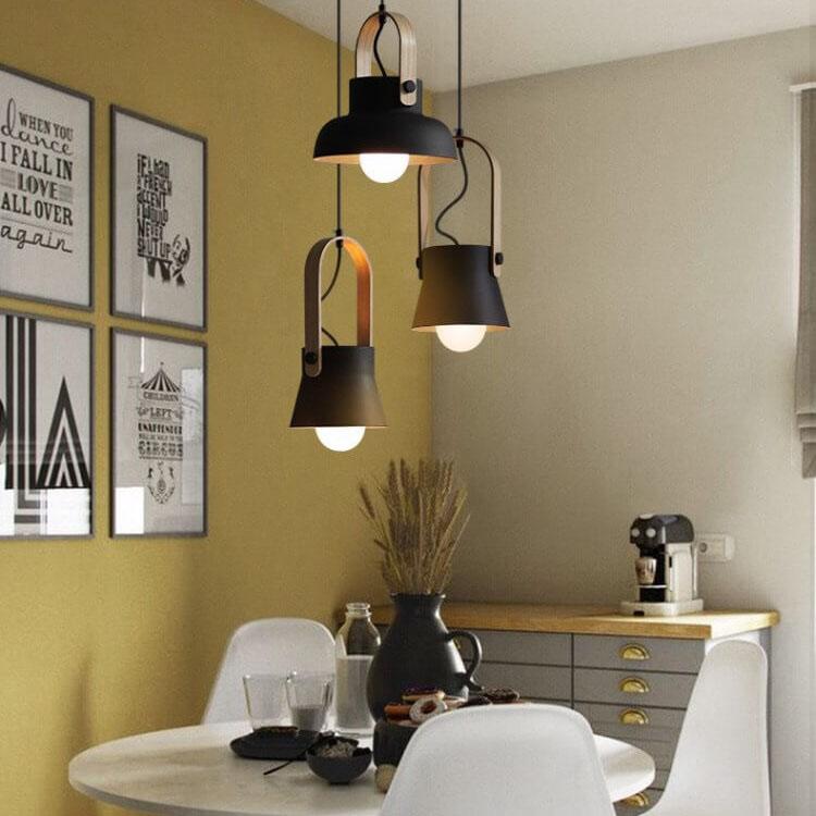 Nordic 1-Light Wood Pendant Light with Handle