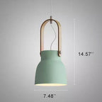Nordic 1-Light Wood Pendant Light with Handle