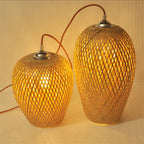 Premium Bamboo Weaving 1-Light Pendant Lamp - Rustic Design