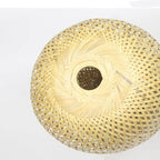 Premium Bamboo Weaving 1-Light Pendant Lamp - Rustic Design