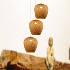 Premium Bamboo Weaving 1-Light Pendant Lamp - Rustic Design