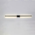Black Linear LED Nordic Mirror Sconce