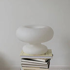 Premium Danish White Mushroom 1-Light Table Lamp