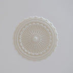 Vintage White Jade Glass Round Drum LED Ceiling Light