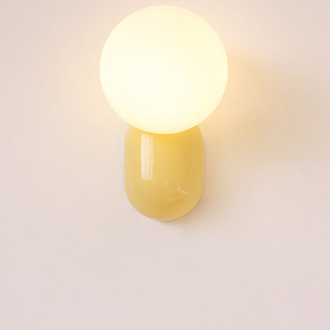 Macaron Resin Glass Ball Wall Sconce