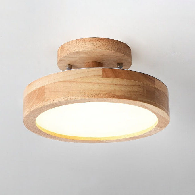 Nordic Round LED Semi-Flush Mount Ceiling Light