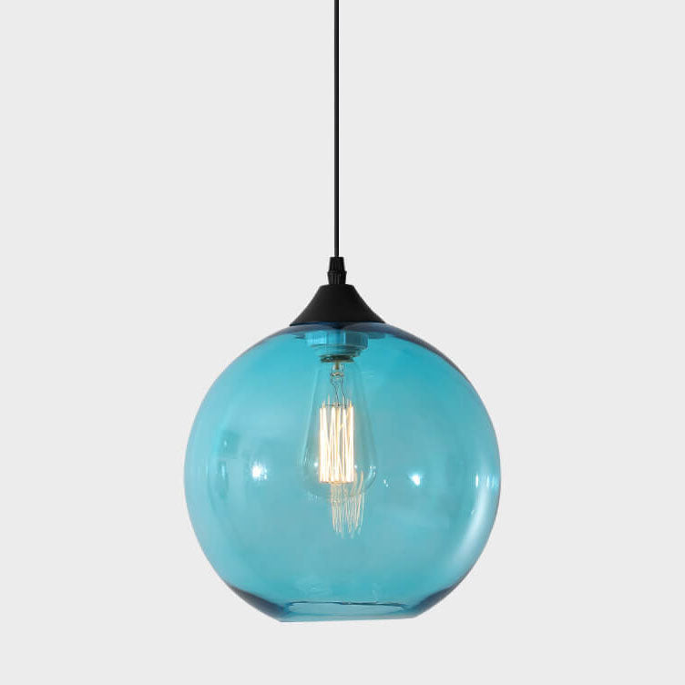 Premium Nordic Minimalist Round Glass Pendant Light - 1-Light