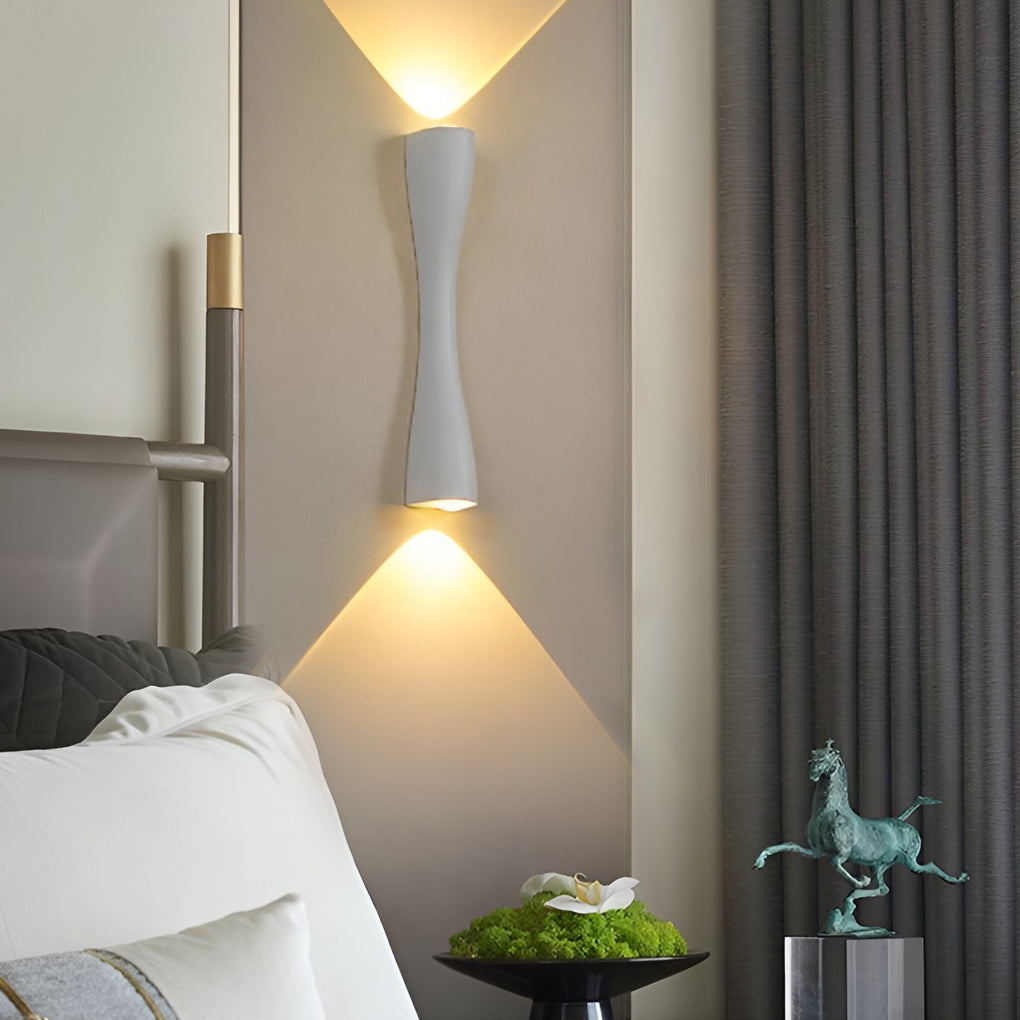 Modern Electroplated Metal LED Up and Down Wall Sconce