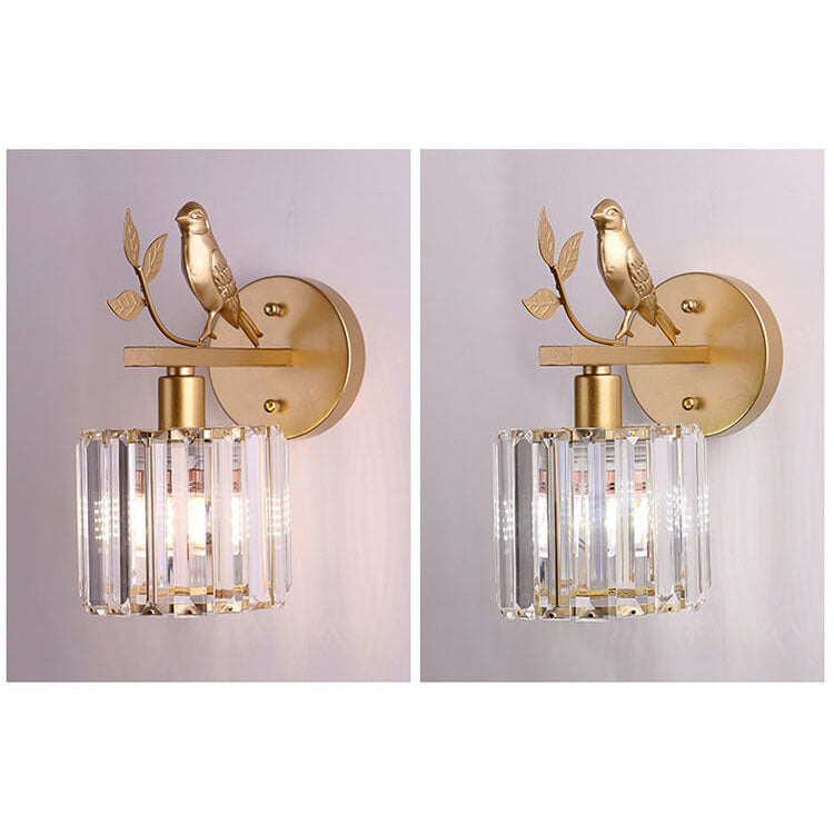 Crystal Bird Wall Sconce