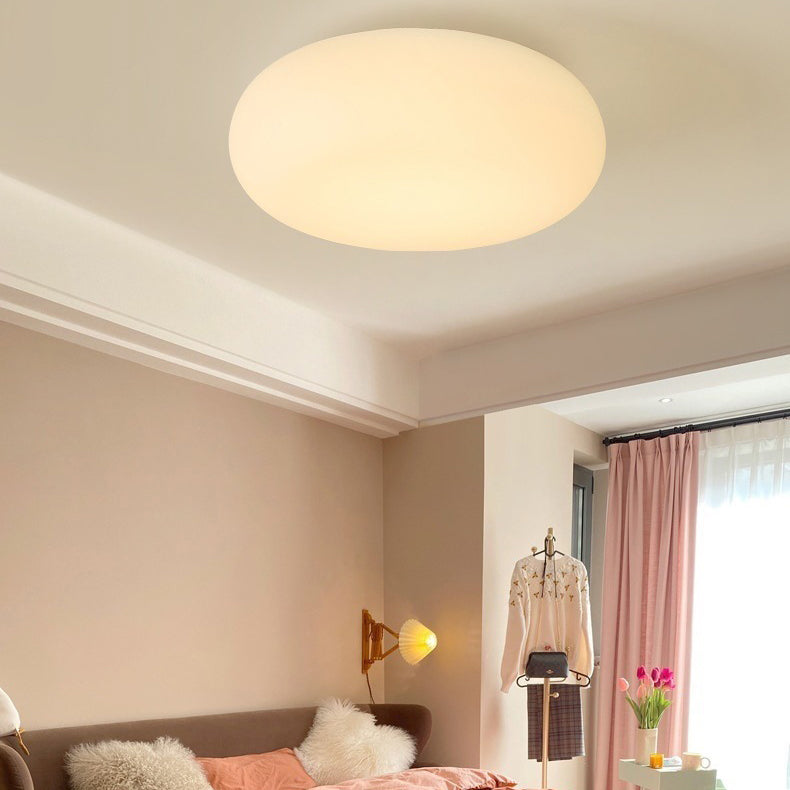 Contemporary Oval Iron LED Flush Mount Ceiling Light