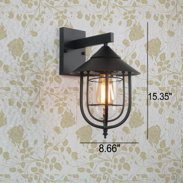 Premium Vintage Industrial Iron Wall Sconce - 1-Light