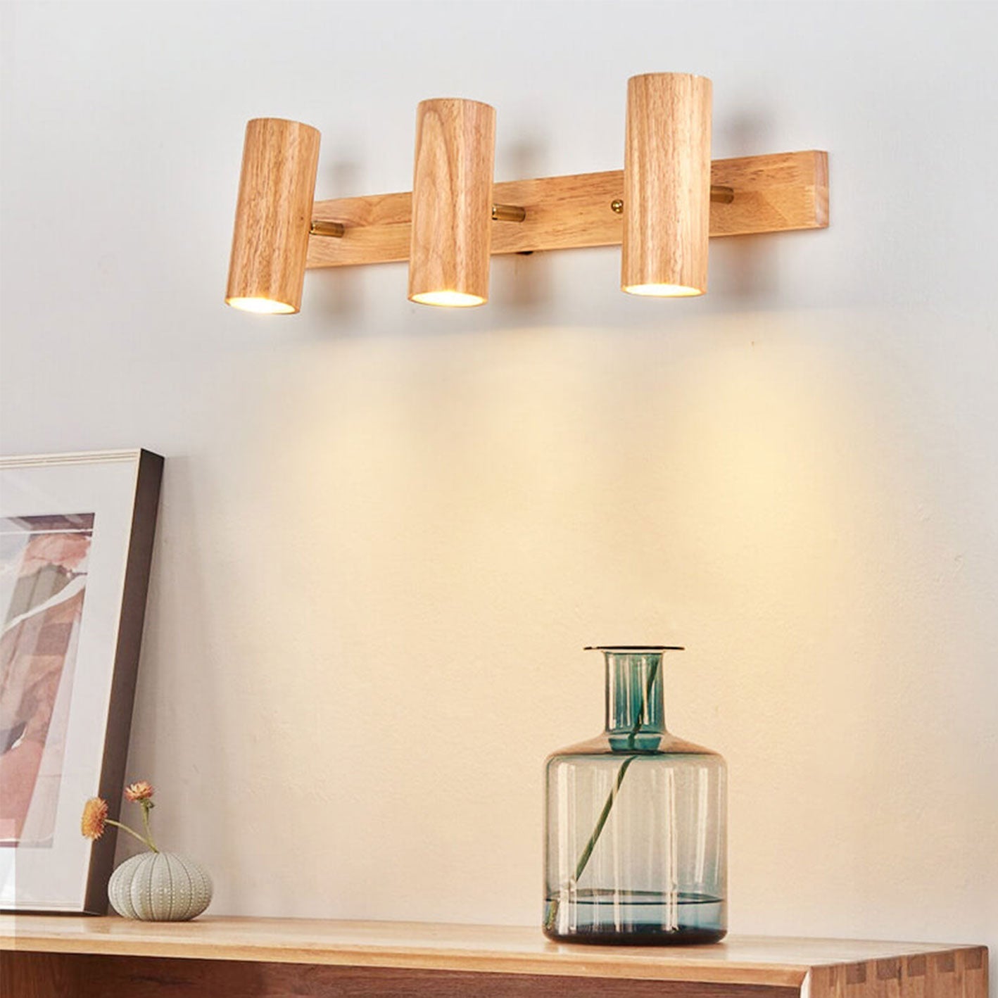 Modern Wood Spotlight Wall Sconce