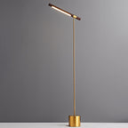 Nordic Minimalist Walnut Grain LED Floor Lamp