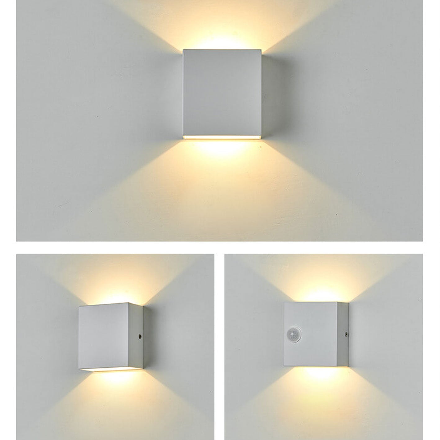 Square LED Motion Sensor Wall Sconce