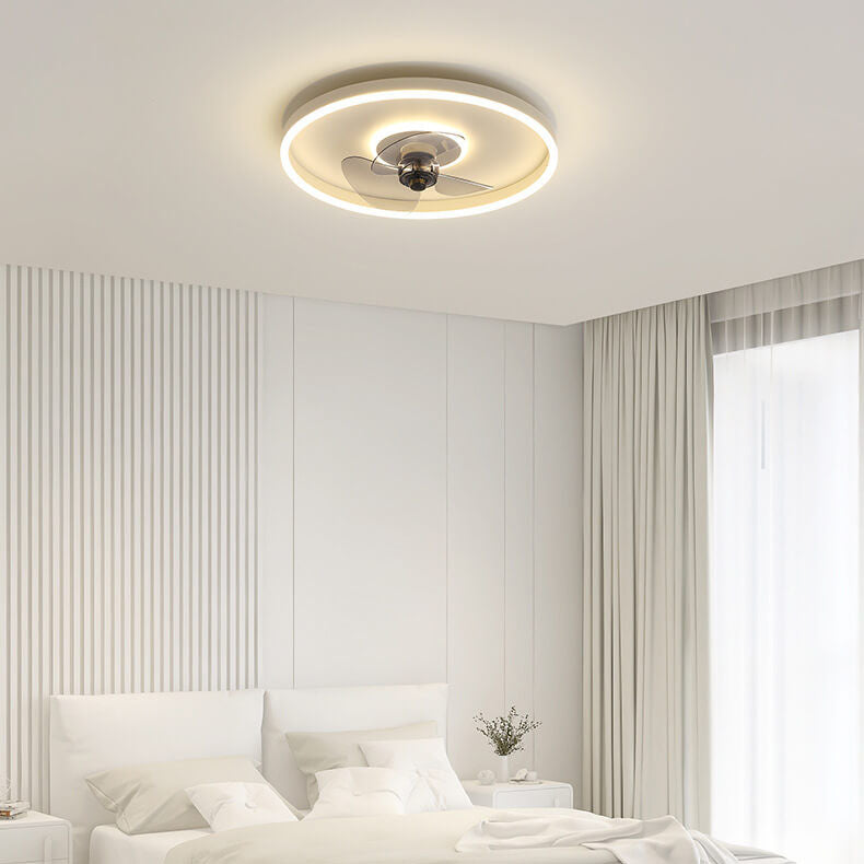 Minimalist Round Invisible LED Ceiling Fan Light