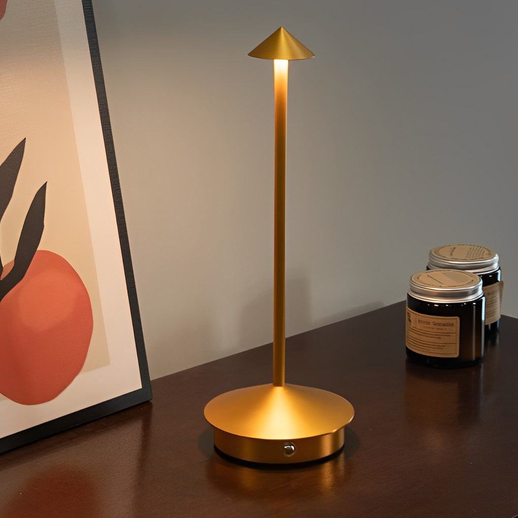 11.41-Inch Cordless Mushroom Table Lamp - Stylish Home Decor Accent