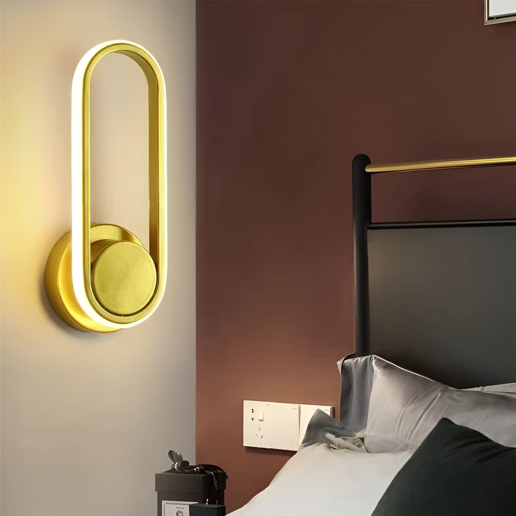 330° Rotatable Nordic LED Wall Sconce - Rounded Rectangular Design