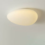 Nordic Minimalist LED Flush Mount Ceiling Light with Cobblestone Lampshade